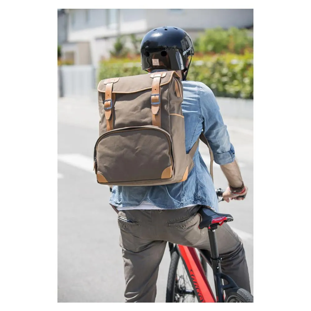 Barber Shop "Mop Top" Camera Backpack (Canvas & Leather, Sand)